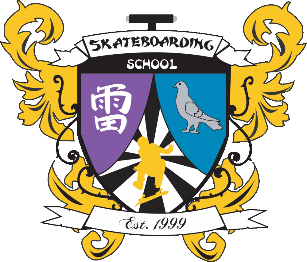 Louie's Skate School crest — Est. 1999